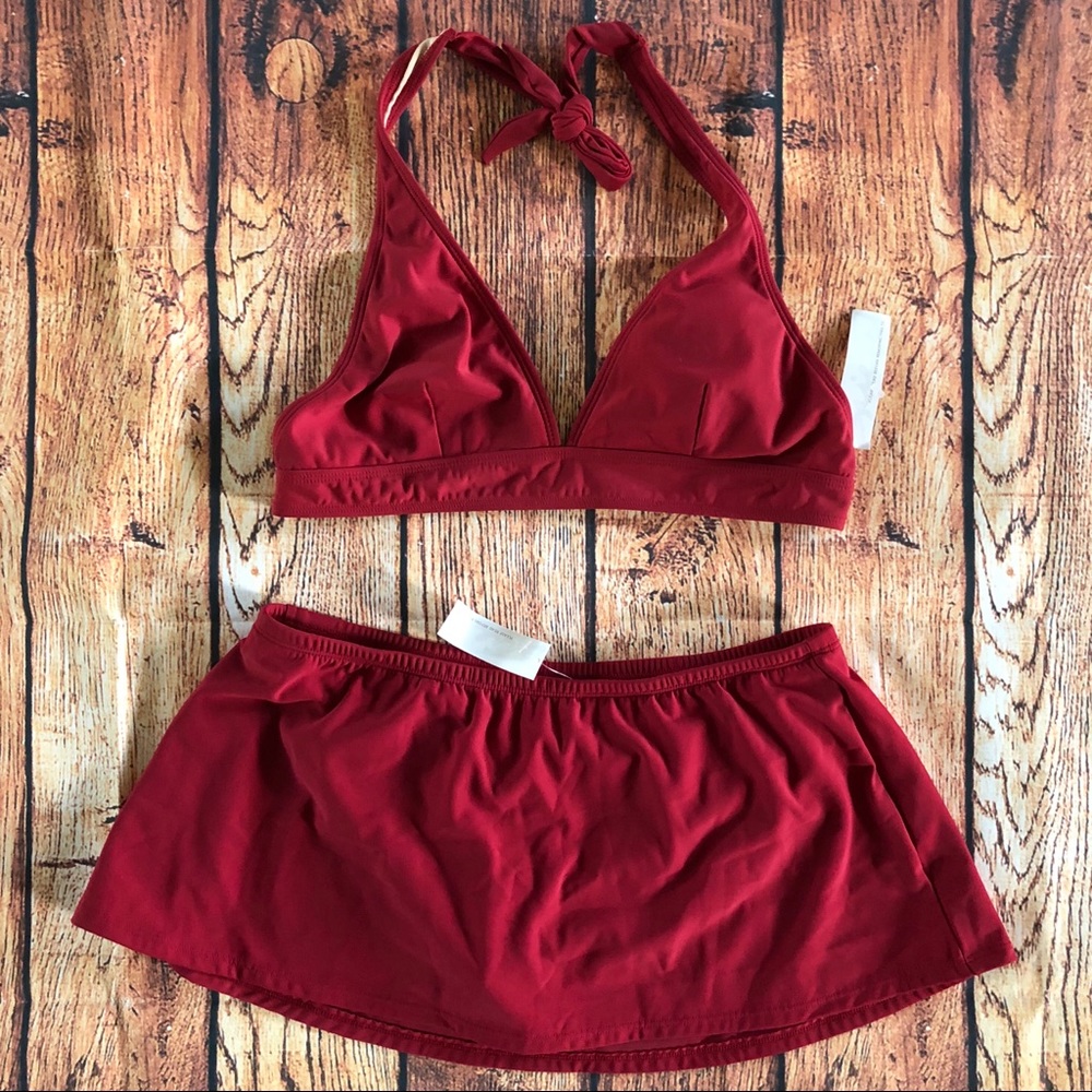 NWT Spiegel 2 Piece Bathing Suit Skirt Size 12